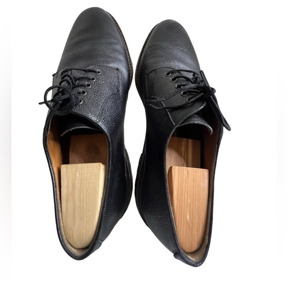 Salvatore Ferragamo Oxford Pebbled Black Leather Shoes Mens Size 11 main image 9